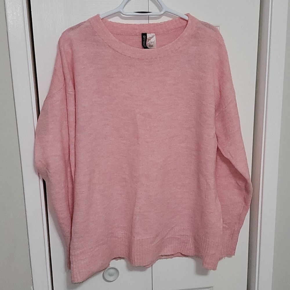 H&M - Pink knit sweater with wool content